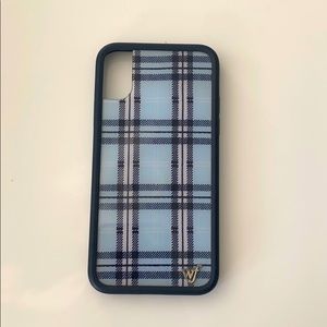 Blue Plaid Wildflower Case